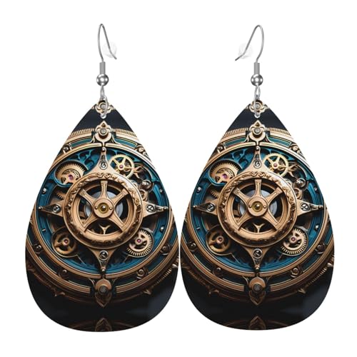 Coole Steampunk-Gears-Leder-Ohrringe, europäischer und amerikanischer Stil, Ohrringe für junge Frauen, Geburtstagsgeschenke/Valentinstagsgeschenke Coole Steampunk-Gears-Leder-Ohrringe, europäischer und amerikanischer Stil, Ohrringe für junge Frauen, Geburtstagsgeschenke/Valentinstagsgeschenke von WZYCWB