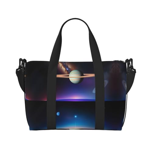 Cosmic Saturn Damen Handtasche Crossbody Reisetasche Casual Handtasche mit Reißverschluss Geeignet für Arbeit Reisen Fitness Reisen von WZYCWB