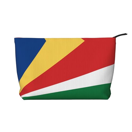 Damen-Kosmetiktasche mit Flagge der Seychellen, tragbare Geldbörse mit Reißverschluss, geeignet für Reisen und die tägliche Aufbewahrung von Kosmetika Damen-Kosmetiktasche mit Flagge der Seychellen, tragbare Geldbörse mit Reißverschluss, geeignet für Reisen und die tägliche Aufbewahrung von Kosmetika von WZYCWB