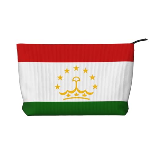 Damen-Kosmetiktasche mit Flagge von Tadschikistan, tragbare Geldbörse mit Reißverschluss, geeignet für Reisen und die tägliche Aufbewahrung von Kosmetika Damen-Kosmetiktasche mit Flagge von Tadschikistan, tragbare Geldbörse mit Reißverschluss, geeignet für Reisen und die tägliche Aufbewahrung von Kosmetika von WZYCWB
