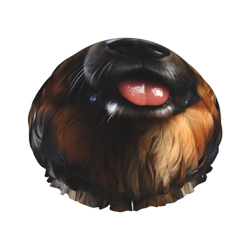 Deutscher Schäferhund, doppellagige Damen-Duschhaube, wiederverwendbar, großes Design, geeignet für alle Haarlängen, geeignet für Mädchen, Spa und Heimsalon. von WZYCWB