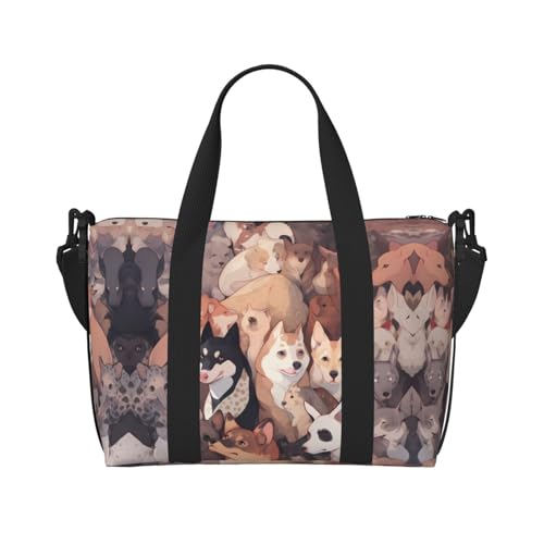 Dog Pictures Damen Handtasche Crossbody Reisetasche Casual Handtasche mit Reißverschluss Geeignet für Arbeit Reisen Fitness Reisen von WZYCWB