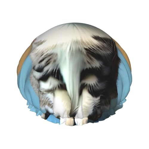 Doppelschichtige Damen-Duschhaube, wiederverwendbar, großes Design, geeignet für alle Haarlängen, geeignet für Mädchen, Spa und Heimsalon. von WZYCWB