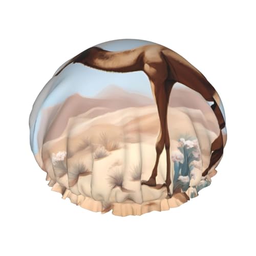 Doppelschichtige Duschhaube für Damen, wiederverwendbar, großes Design, geeignet für alle Haarlängen, geeignet für Mädchen, Spa und Heimsalon. von WZYCWB