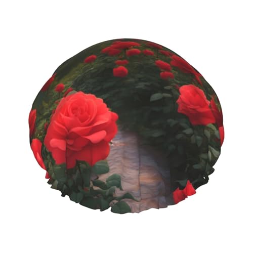 Eine schöne zweilagige Damen-Duschhaube, wiederverwendbar, großes Design, geeignet für alle Haarlängen, geeignet für Mädchen, Spa und Heimsalon. von WZYCWB