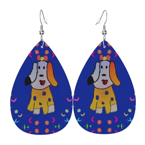 Fantasy-Cartoon-Hunde-Leder-Ohrringe, europäischer und amerikanischer Stil, Ohrringe für junge Frauen, Geburtstagsgeschenke/Valentinstagsgeschenke Fantasy-Cartoon-Hunde-Leder-Ohrringe, europäischer und amerikanischer Stil, Ohrringe für junge Frauen, Geburtstagsgeschenke/Valentinstagsgeschenke von WZYCWB
