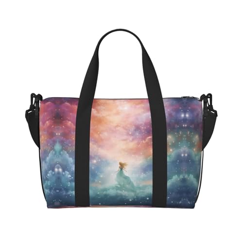 Fantasy Paradise Space Damen Handheld Crossbody Reisetasche Casual Handtasche mit Reißverschluss Geeignet für Arbeit Reisen Fitness Reisen Schwarz Einheitsgröße Fantasy Paradise Space Damen Handheld Crossbody Reisetasche Casual Handtasche mit Reißverschluss Geeignet für Arbeit Reisen Fitness Reisen Schwarz Einheitsgröße von WZYCWB
