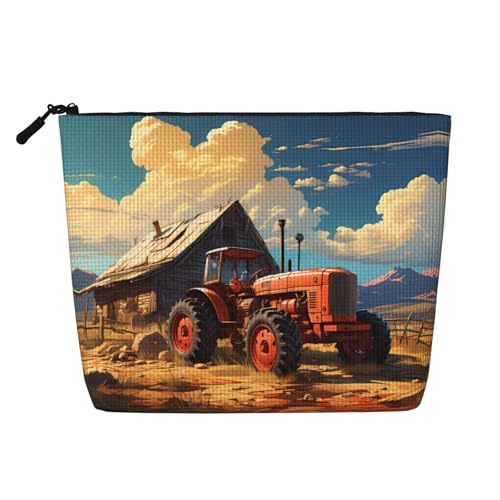 Farm Red Tractor Damen Kultur- und Kosmetiktasche, Unisex Kulturbeutel, Aufbewahrungstasche für Körperpflege Farm Red Tractor Damen Kultur- und Kosmetiktasche, Unisex Kulturbeutel, Aufbewahrungstasche für Körperpflege von WZYCWB
