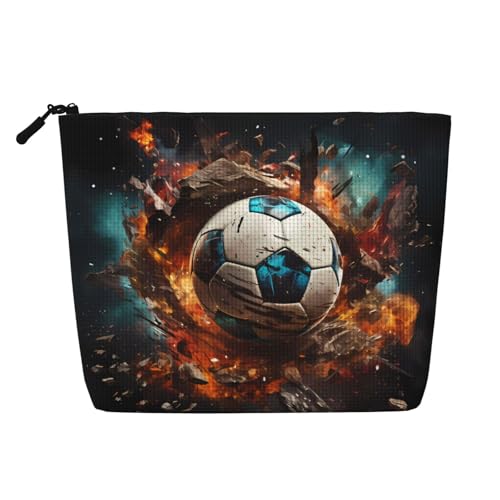 Firecracker Soccer Damen Kultur- und Kosmetiktasche, Unisex-Kulturbeutel, Aufbewahrungstasche für Körperpflege Firecracker Soccer Damen Kultur- und Kosmetiktasche, Unisex-Kulturbeutel, Aufbewahrungstasche für Körperpflege von WZYCWB