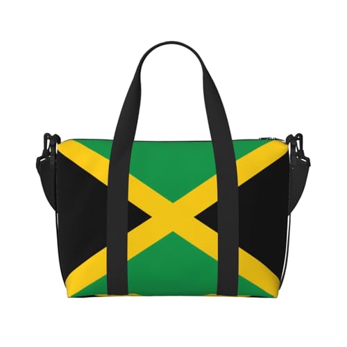 Flag of Jamaica Damen Handtasche Crossbody Reisetasche Casual Handtasche mit Reißverschluss Geeignet für Arbeit Reisen Fitness Reisen von WZYCWB