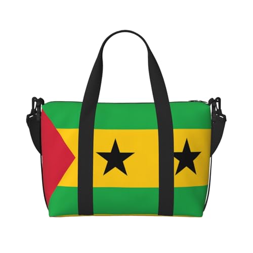 Flag of Sao Tome and Principe Damen Handtaschen Crossbody Reisetasche Casual Handtasche mit Reißverschluss Geeignet für Arbeit Reisen Fitness Reisen von WZYCWB
