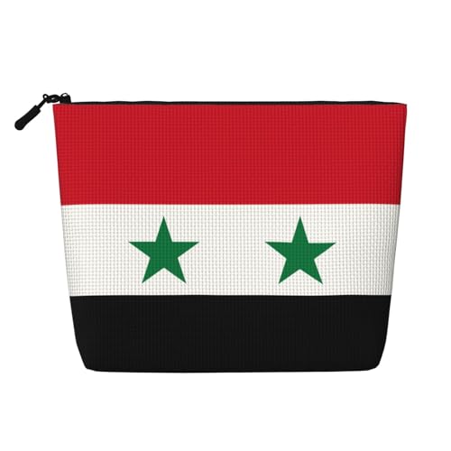 Flagge der Arabischen Republik Syrien Damen Kultur- und Kosmetiktasche, Unisex-Kulturbeutel, Aufbewahrungstasche für Körperpflege, Schwarz, Einheitsgröße Flagge der Arabischen Republik Syrien Damen Kultur- und Kosmetiktasche, Unisex-Kulturbeutel, Aufbewahrungstasche für Körperpflege, Schwarz, Einheitsgröße von WZYCWB