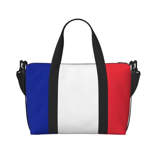 Französische Flagge, Damen-Handtasche, Umhängetasche, Reisetasche, lässige Handtasche mit Reißverschluss, geeignet für Arbeit, Reisen, Fitness, Reisen von WZYCWB