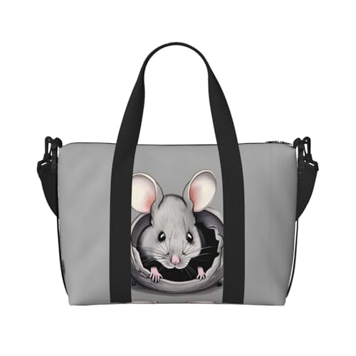 GREY RAT Damen Handtasche Crossbody Reisetasche Casual Handtasche mit Reißverschluss Geeignet für Arbeit Reisen Fitness Reisen Schwarz Einheitsgröße von WZYCWB