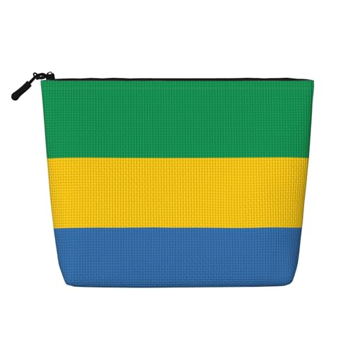 Gabunische Flagge, Damen-Kultur- und Kosmetiktasche, Unisex-Kulturbeutel, Aufbewahrungstasche, Körperpflege-Aufbewahrungstasche, Schwarz, Einheitsgröße Gabunische Flagge, Damen-Kultur- und Kosmetiktasche, Unisex-Kulturbeutel, Aufbewahrungstasche, Körperpflege-Aufbewahrungstasche, Schwarz, Einheitsgröße von WZYCWB