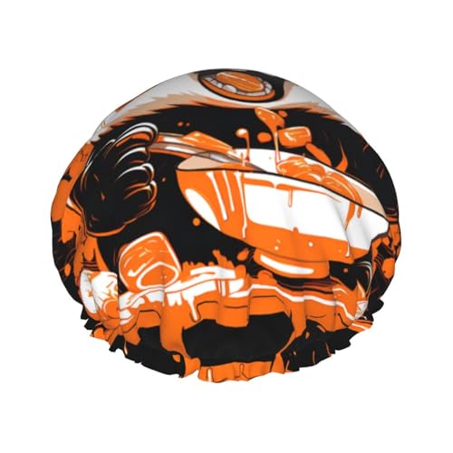 Happy Panda Doppelschichtige Damen-Duschhaube, wiederverwendbar, großes Design, geeignet für alle Haarlängen, geeignet für Mädchen, Spa und Heimsalon. von WZYCWB