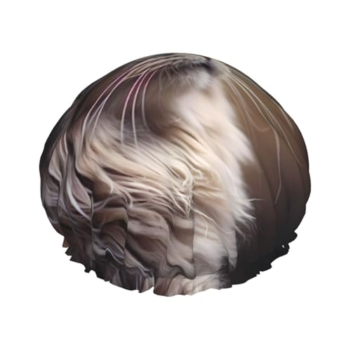 Heads upcat Doppelschichtige Damen-Duschhaube, wiederverwendbar, großes Design, geeignet für alle Haarlängen, geeignet für Mädchen, Spa und Heimsalon. von WZYCWB