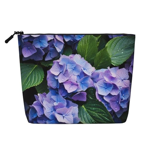 Hortensie in Bloom Damen Kultur- und Kosmetiktasche, Unisex-Kulturbeutel, Aufbewahrungstasche für Körperpflege, Schwarz, Einheitsgröße Hortensie in Bloom Damen Kultur- und Kosmetiktasche, Unisex-Kulturbeutel, Aufbewahrungstasche für Körperpflege, Schwarz, Einheitsgröße von WZYCWB