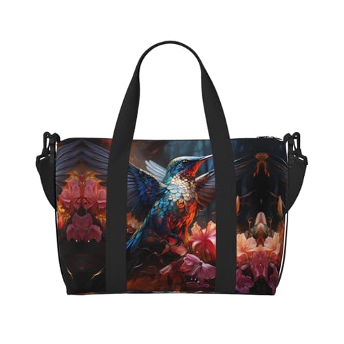 Hummingbird Damen Handtasche Crossbody Reisetasche Casual Handtasche mit Reißverschluss Geeignet für Arbeit Reisen Fitness Reisen Schwarz Einheitsgröße Hummingbird Damen Handtasche Crossbody Reisetasche Casual Handtasche mit Reißverschluss Geeignet für Arbeit Reisen Fitness Reisen Schwarz Einheitsgröße von WZYCWB
