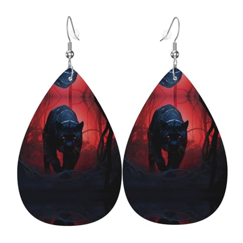 Hunting Panthers Leder-Ohrringe, europäischer und amerikanischer Stil, Ohrringe für junge Frauen, Geburtstagsgeschenke/Valentinstagsgeschenke Hunting Panthers Leder-Ohrringe, europäischer und amerikanischer Stil, Ohrringe für junge Frauen, Geburtstagsgeschenke/Valentinstagsgeschenke von WZYCWB