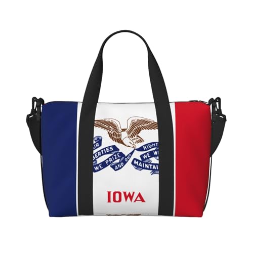 IOWA Staatsflagge Damen Handtasche Crossbody Reisetasche Casual Handtasche mit Reißverschluss Geeignet für Arbeit Reisen Fitness Reisen Schwarz Einheitsgröße IOWA Staatsflagge Damen Handtasche Crossbody Reisetasche Casual Handtasche mit Reißverschluss Geeignet für Arbeit Reisen Fitness Reisen Schwarz Einheitsgröße von WZYCWB