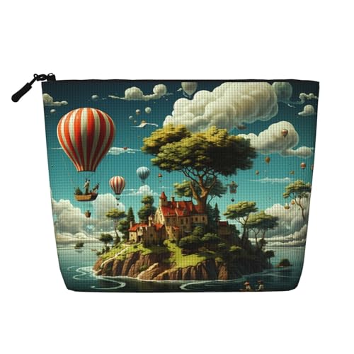 Island House Ballooning Damen Kultur- und Kosmetiktasche, Unisex-Kulturbeutel, Aufbewahrungstasche für Körperpflege Island House Ballooning Damen Kultur- und Kosmetiktasche, Unisex-Kulturbeutel, Aufbewahrungstasche für Körperpflege von WZYCWB