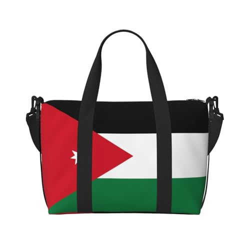 Jordanische Flagge Damen Handtasche Crossbody Reisetasche Casual Handtasche mit Reißverschluss Geeignet für Arbeit, Reisen, Fitness, Reisen von WZYCWB