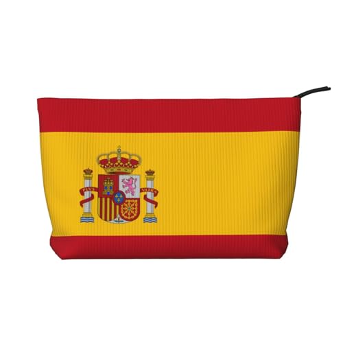 Kosmetiktasche aus Cord mit spanischer Flagge, tragbare Geldbörse mit Reißverschluss, geeignet für Reisen und die tägliche Aufbewahrung von Kosmetika Kosmetiktasche aus Cord mit spanischer Flagge, tragbare Geldbörse mit Reißverschluss, geeignet für Reisen und die tägliche Aufbewahrung von Kosmetika von WZYCWB