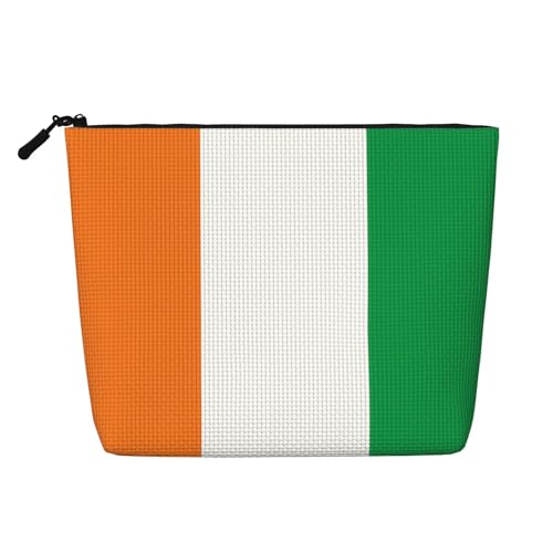 Kultur- und Kosmetiktasche für Damen, Motiv: Flagge der Elfenbeinküste, Unisex-Kulturbeutel, Aufbewahrungstasche für Körperpflege Kultur- und Kosmetiktasche für Damen, Motiv: Flagge der Elfenbeinküste, Unisex-Kulturbeutel, Aufbewahrungstasche für Körperpflege von WZYCWB