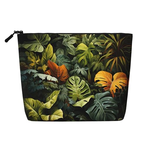 Kultur- und Kosmetiktasche für Damen, Motiv: tropische Regenwaldpalmenblätter, Unisex-Kulturbeutel, Aufbewahrungstasche für Körperpflege Kultur- und Kosmetiktasche für Damen, Motiv: tropische Regenwaldpalmenblätter, Unisex-Kulturbeutel, Aufbewahrungstasche für Körperpflege von WZYCWB