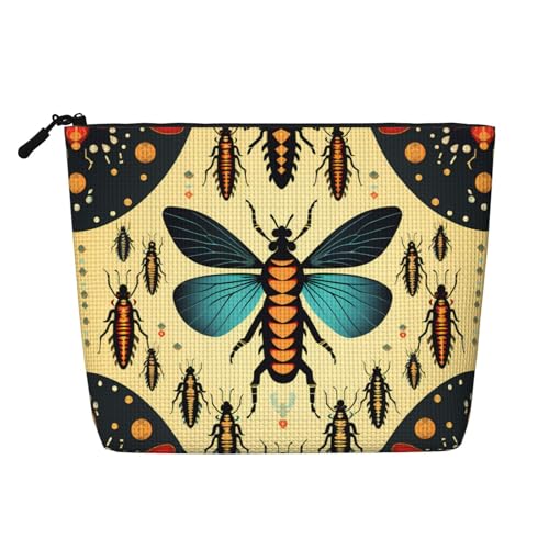 Kultur- und Kosmetiktasche für Damen mit Insektenmuster, Unisex-Kulturbeutel, Aufbewahrungstasche für Körperpflege Kultur- und Kosmetiktasche für Damen mit Insektenmuster, Unisex-Kulturbeutel, Aufbewahrungstasche für Körperpflege von WZYCWB