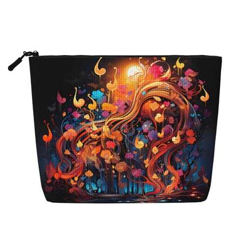 Kultur- und Kosmetiktasche für Damen mit bunten Musiknoten, Unisex-Kulturbeutel, Aufbewahrungstasche für Körperpflege Kultur- und Kosmetiktasche für Damen mit bunten Musiknoten, Unisex-Kulturbeutel, Aufbewahrungstasche für Körperpflege von WZYCWB