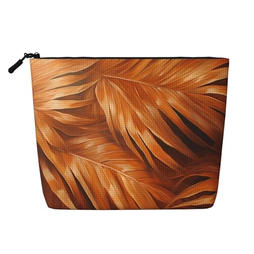 Kultur- und Kosmetiktasche für Damen mit tiefgelben Blättern, Unisex-Kulturbeutel, Aufbewahrungstasche für Körperpflege, Schwarz, Einheitsgröße Kultur- und Kosmetiktasche für Damen mit tiefgelben Blättern, Unisex-Kulturbeutel, Aufbewahrungstasche für Körperpflege, Schwarz, Einheitsgröße von WZYCWB
