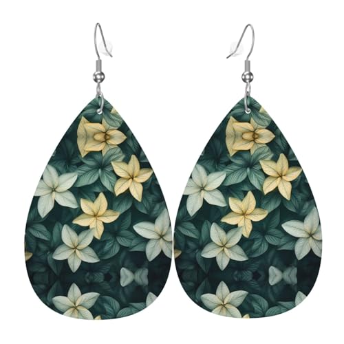 Lederohrringe mit frischen Blumen, europäischer und amerikanischer Stil, Ohrringe für junge Frauen, Geburtstagsgeschenke/Valentinstagsgeschenke Lederohrringe mit frischen Blumen, europäischer und amerikanischer Stil, Ohrringe für junge Frauen, Geburtstagsgeschenke/Valentinstagsgeschenke von WZYCWB