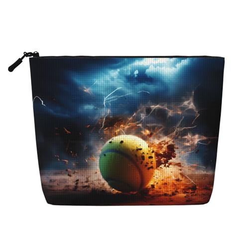 Lightning Tennis Damen Kultur- und Kosmetiktasche, Unisex-Kulturbeutel, Aufbewahrungstasche für Körperpflege Lightning Tennis Damen Kultur- und Kosmetiktasche, Unisex-Kulturbeutel, Aufbewahrungstasche für Körperpflege von WZYCWB
