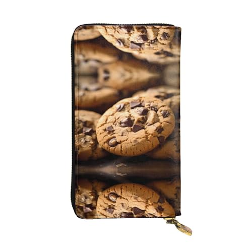 Lots of Cookies Gemusterte lange Geldbörse aus Leder (19,1 x 10,4 cm) | Extra großes Multifunktionsfach | tolles Geschenk von WZYCWB