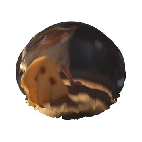 Mäuse Doppellagige Damen-Duschhaube, wiederverwendbar, großes Design, geeignet für alle Haarlängen, geeignet für Mädchen, Spa und Heimsalon. von WZYCWB