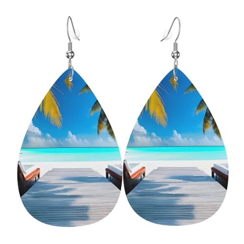 Maldives Holidays Lederohrringe, europäischer und amerikanischer Stil Ohrringe für junge Frauen, Geburtstagsgeschenke/Valentinstagsgeschenke Maldives Holidays Lederohrringe, europäischer und amerikanischer Stil Ohrringe für junge Frauen, Geburtstagsgeschenke/Valentinstagsgeschenke von WZYCWB