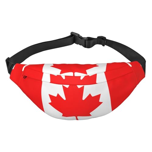Modische Hüfttasche mit kanadischer Flagge, geeignet für Sport, Laufen, Radfahren, Reisen, Angeln, Jungen, große Crossbody-Hüfttasche Modische Hüfttasche mit kanadischer Flagge, geeignet für Sport, Laufen, Radfahren, Reisen, Angeln, Jungen, große Crossbody-Hüfttasche von WZYCWB