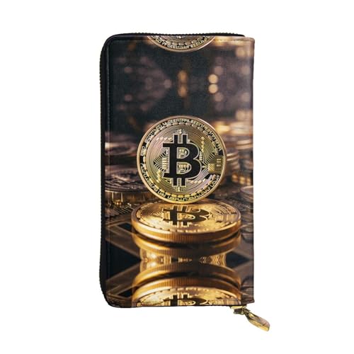 Münzen mit B gemustertem Leder, lange Geldbörse (19,1 x 10,4 cm), extra großes Multifunktionsfach, tolles Geschenk von WZYCWB