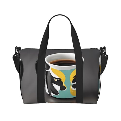 Mug Coffee Damen Handtasche Crossbody Reisetasche Casual Handtasche mit Reißverschluss Geeignet für Arbeit Reisen Fitness Reisen von WZYCWB