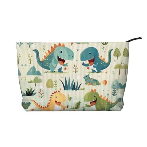 Niedliche kleine Baby-Dinosaurier-Damen-Kosmetiktasche, tragbare Geldbörse mit Reißverschluss, geeignet für Reisen und die tägliche Aufbewahrung von Kosmetika von WZYCWB