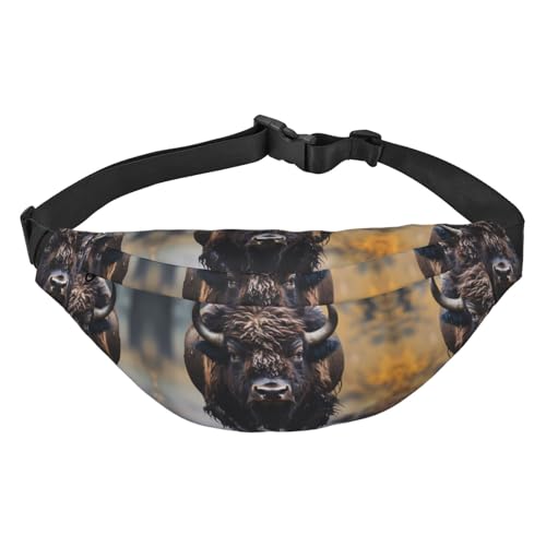 Nordamerikanische Bison-Reise-Hüfttasche, geeignet für Sport, Laufen, Radfahren, Reisen, Angeln, Jungen, große Crossbody-Bauchtasche Nordamerikanische Bison-Reise-Hüfttasche, geeignet für Sport, Laufen, Radfahren, Reisen, Angeln, Jungen, große Crossbody-Bauchtasche von WZYCWB