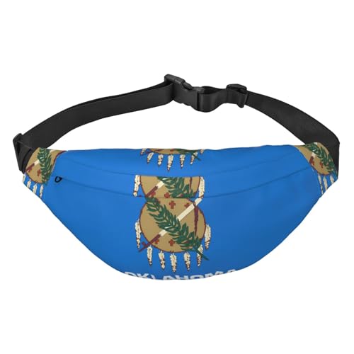 Oklahoma Gürteltasche mit Staatsflagge, geeignet für Sport, Laufen, Radfahren, Reisen, Angeln, Jungen, große Crossbody-Hüfttasche Oklahoma Gürteltasche mit Staatsflagge, geeignet für Sport, Laufen, Radfahren, Reisen, Angeln, Jungen, große Crossbody-Hüfttasche von WZYCWB
