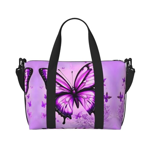 PURPLE BUTTERLY Damen Handheld Crossbody Reisetasche Casual Handtasche mit Reißverschluss Geeignet für Arbeit Reisen Fitness Reisen Schwarz Einheitsgröße PURPLE BUTTERLY Damen Handheld Crossbody Reisetasche Casual Handtasche mit Reißverschluss Geeignet für Arbeit Reisen Fitness Reisen Schwarz Einheitsgröße von WZYCWB