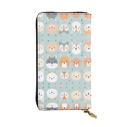 Pictorial Avatar gemusterte lange Geldbörse aus Leder (19,1 x 10,4 cm), extra großes Multifunktionsfach, tolles Geschenk von WZYCWB