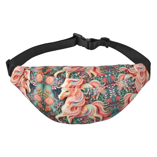 Pinke Papierschnitt-Einhorn-Reise-Hüfttasche, geeignet für Sport, Laufen, Radfahren, Reisen, Angeln, Jungen, große Crossbody-Hüfttasche Pinke Papierschnitt-Einhorn-Reise-Hüfttasche, geeignet für Sport, Laufen, Radfahren, Reisen, Angeln, Jungen, große Crossbody-Hüfttasche von WZYCWB