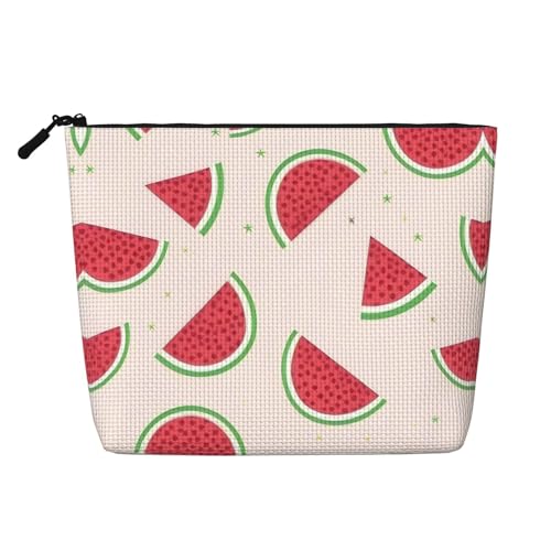 Pinke Wassermelone Damen Kultur- und Kosmetiktasche, Unisex-Kulturbeutel, Aufbewahrungstasche für Körperpflege, Schwarz, Einheitsgröße Pinke Wassermelone Damen Kultur- und Kosmetiktasche, Unisex-Kulturbeutel, Aufbewahrungstasche für Körperpflege, Schwarz, Einheitsgröße von WZYCWB