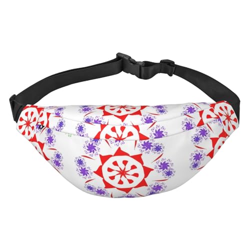 Rotierende Hüfttasche mit violetten Blumen, geeignet für Sport, Laufen, Radfahren, Reisen, Angeln, Jungen, große Umhängetasche, Hüfttasche Rotierende Hüfttasche mit violetten Blumen, geeignet für Sport, Laufen, Radfahren, Reisen, Angeln, Jungen, große Umhängetasche, Hüfttasche von WZYCWB
