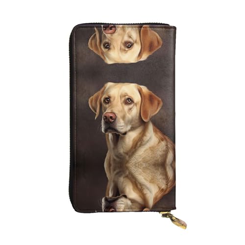 Schöne Geldbörse aus Leder mit Labrador-Muster, lang, 19,1 x 10,4 cm, extra großes Multifunktionsfach, tolles Geschenk von WZYCWB